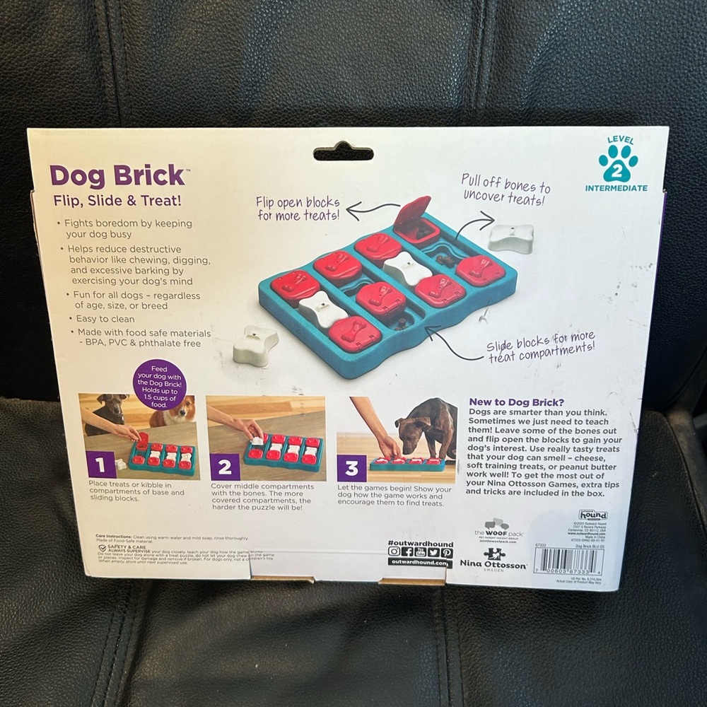 NIB Outward Hound Nina Ottosson Dog Brick Dog Puzzle Interactive Treat - Picture 2 of 2